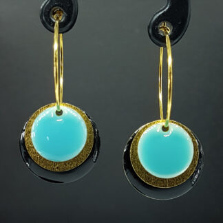 Hoop Enamel - sort/guld/blå