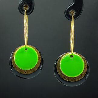 Hoop Enamel - sort/guld/grøn