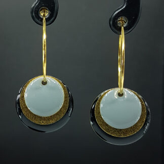 Hoop Enamel - sort/guld/grå