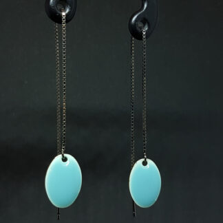 Chain Enamel - oxideret sølv/blå