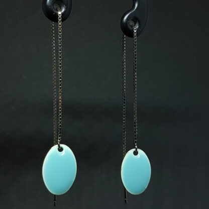 Chain Enamel - oxideret sølv/blå