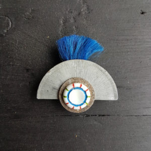 Recycle broche "Ej blåt til lyst"