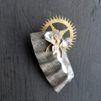 Recycle broche "Shiny bee"