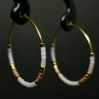 Hoop Delica #6 - rosa og guld