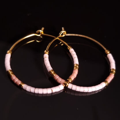 Hoop Delica #6 - rosa og guld - Billede 2